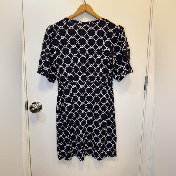 Cabi cruise dress women’s small blue navy rope coastal preppy bubble sleeve - Picture 12 of 12